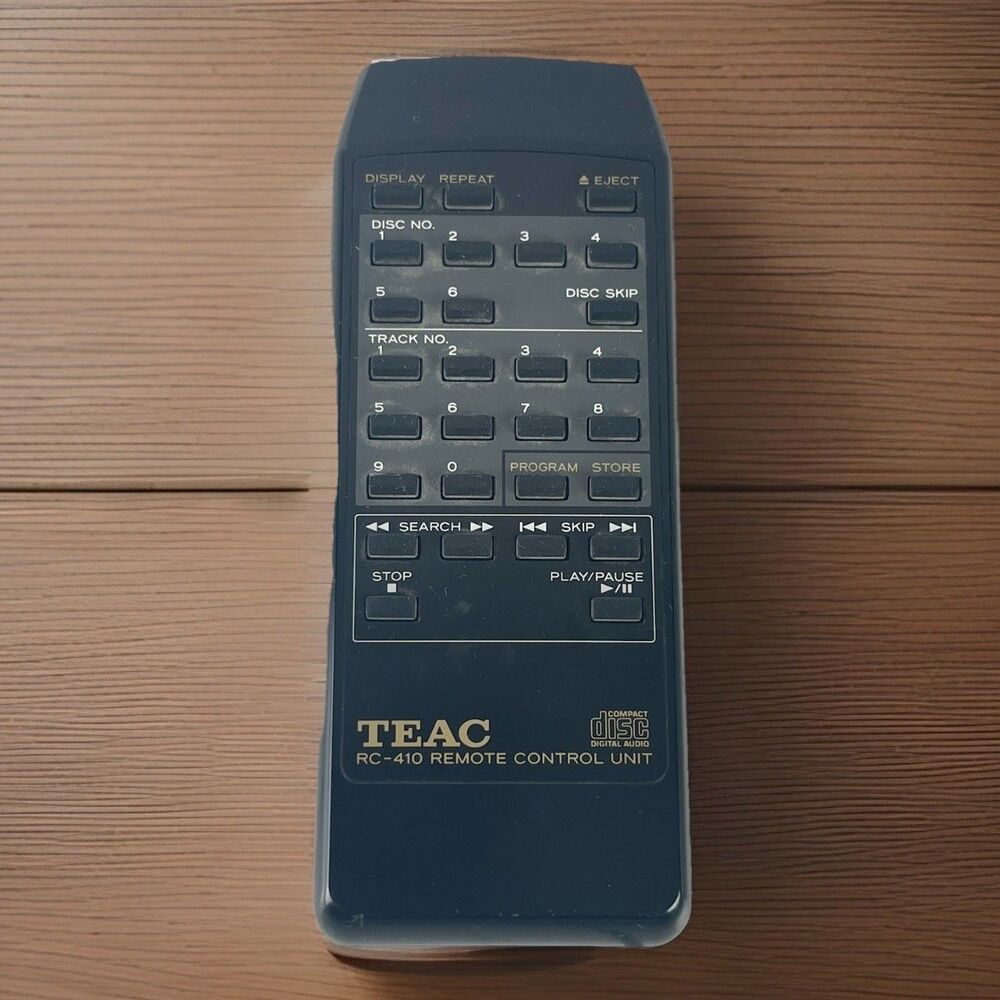 TEAC RC-410 Genuine OEM CD Player Remote Control | Multi-Disc Changer | Tested